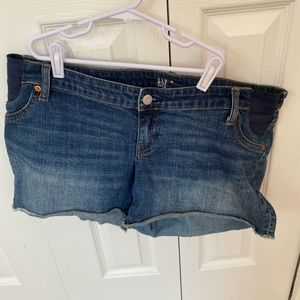 Maternity jean shorts